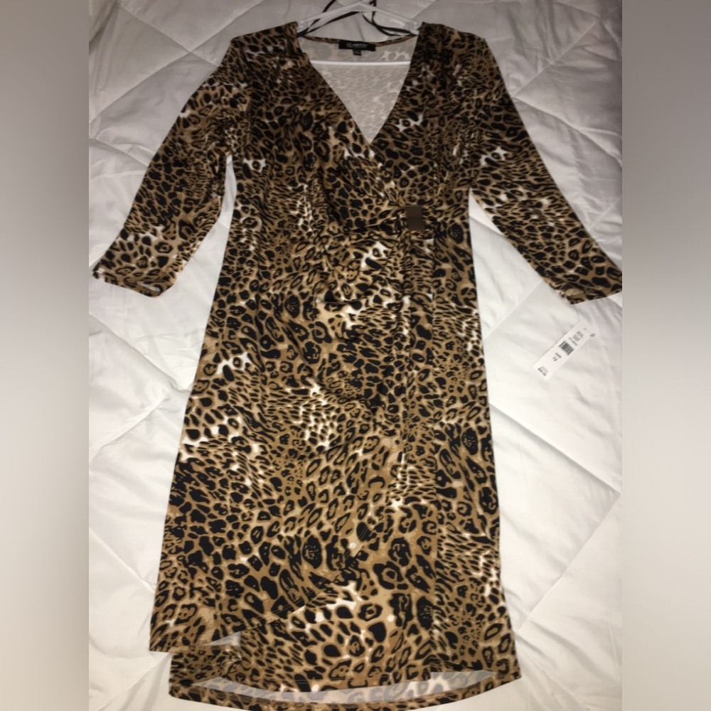 GLAMOUR | Leopard/Cheetah Print Wrap Dress